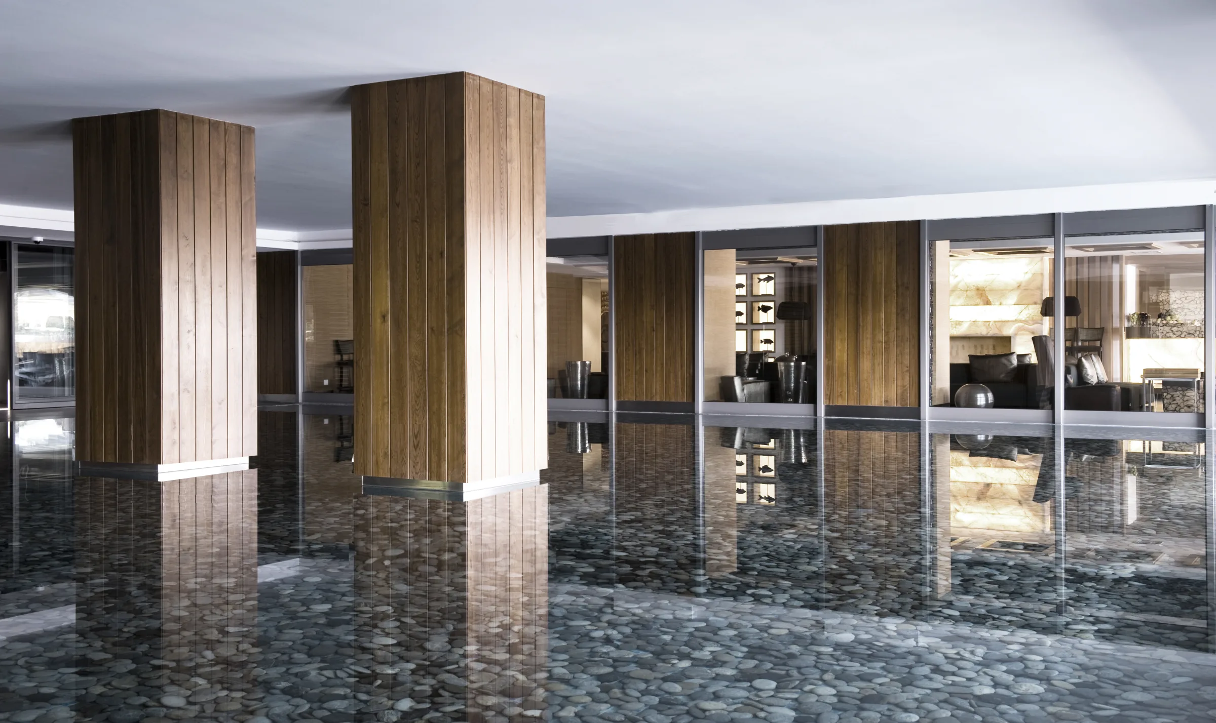 Lobby with water surface