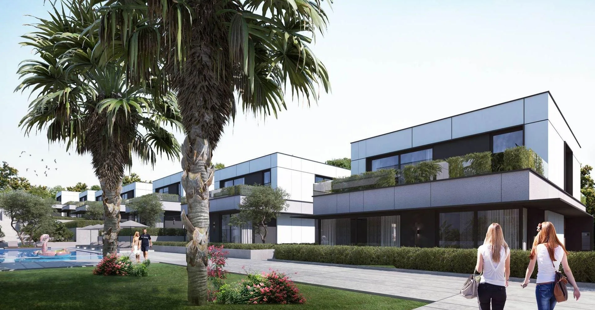 Avlu Nilüferköy villas and landscaping