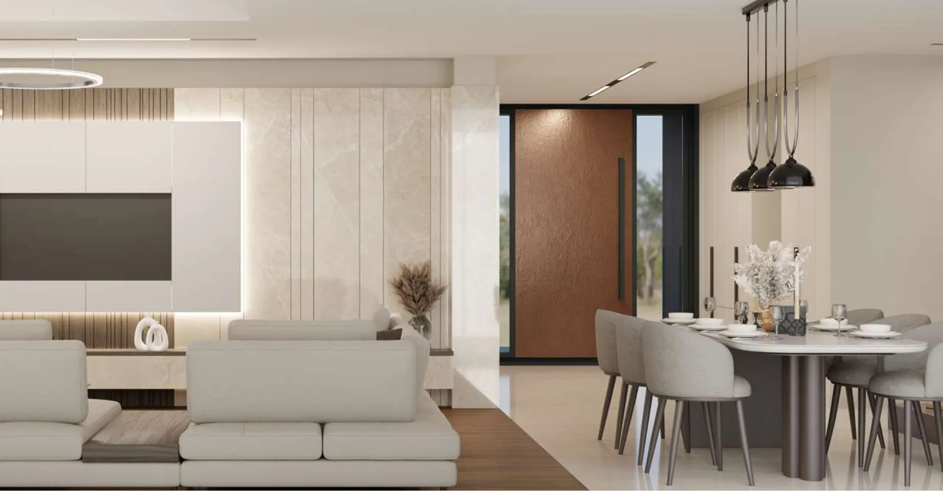 Avlu Nilüferköy living and dining room