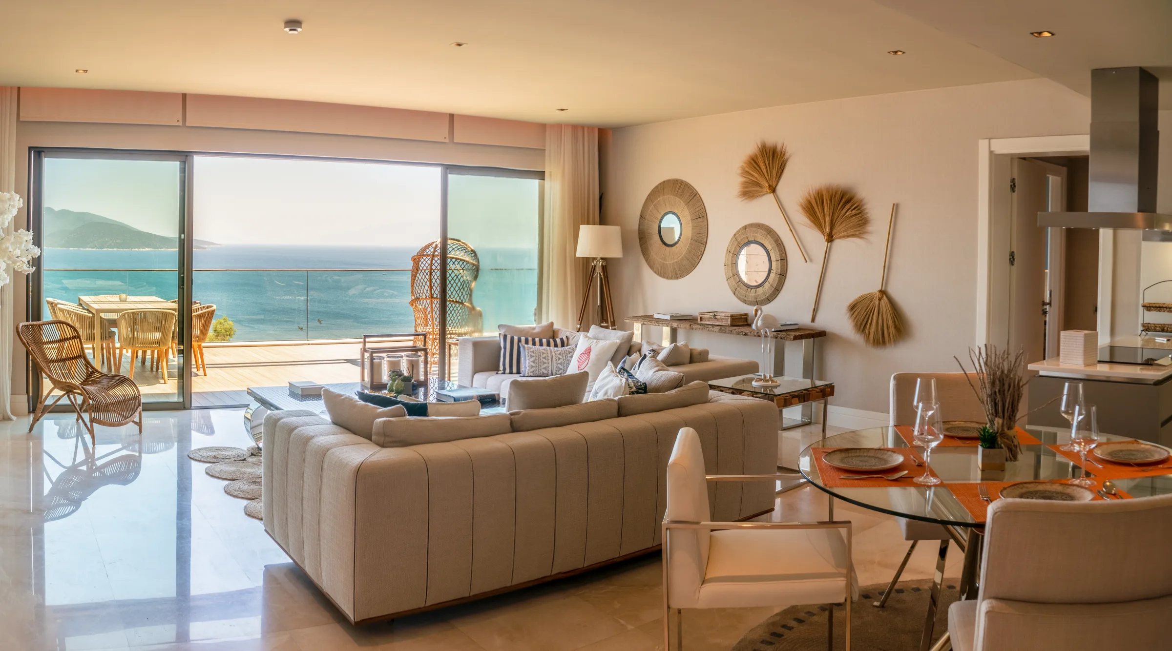 Caresse residence sea-view living room