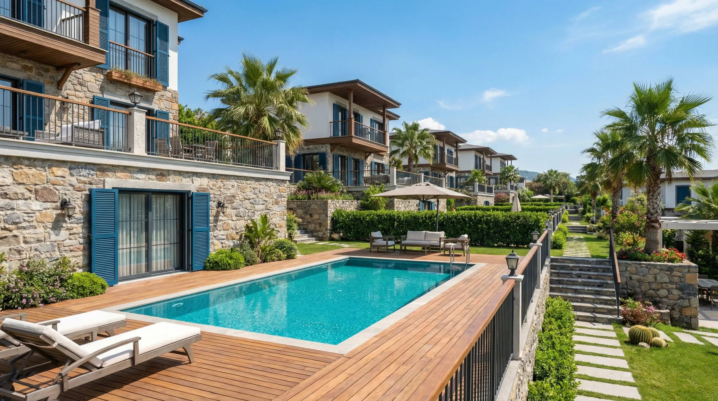 Conatus Natura villa facade and pool