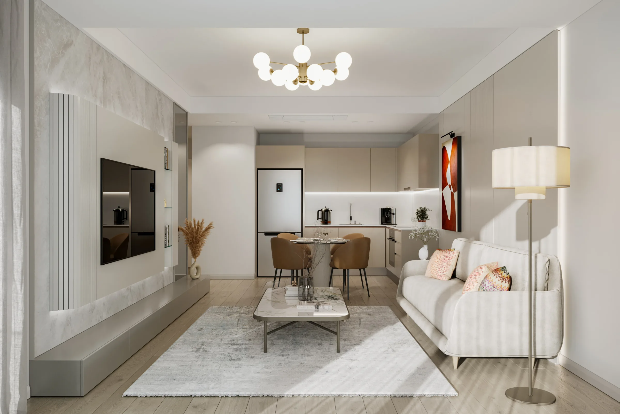 Ege Yapı Kordon İzmir 1+1 salon