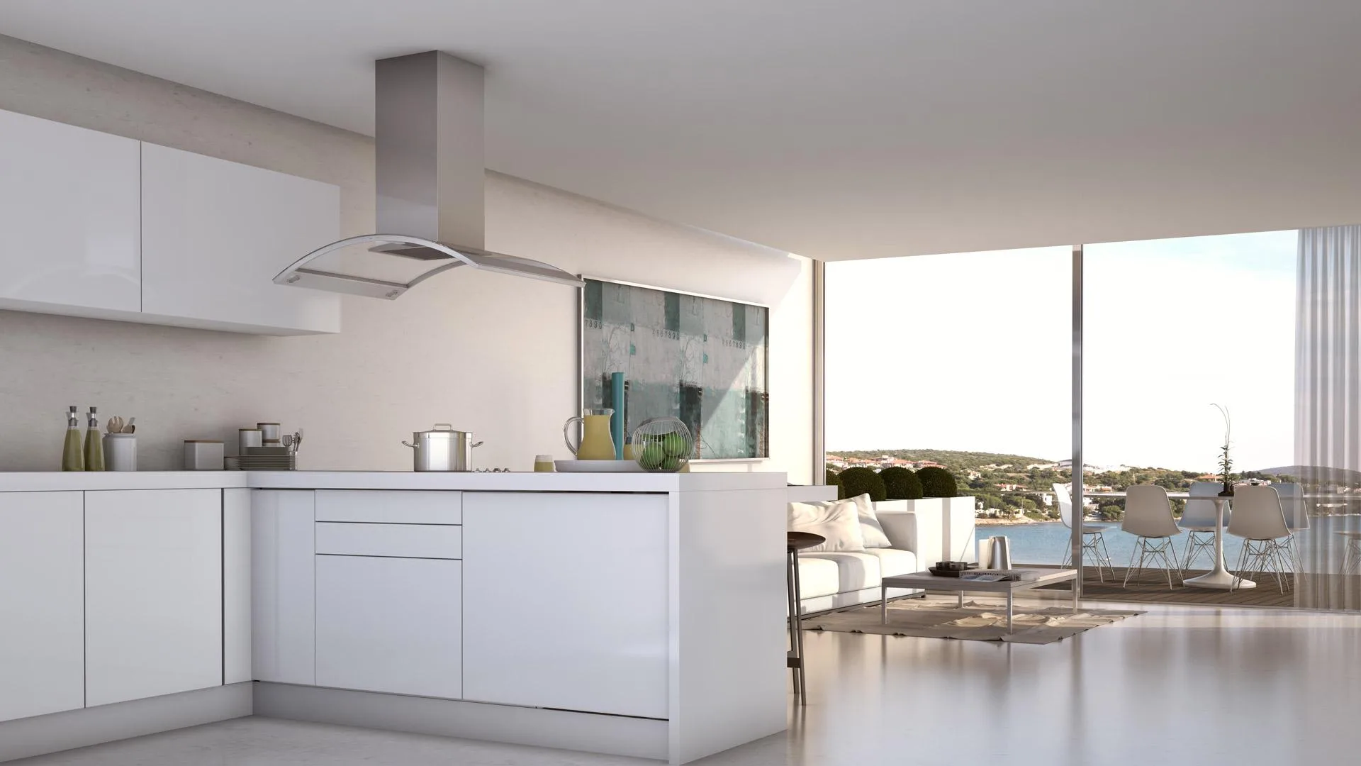Folkart Blu Çeşme örnek mutfak (render)