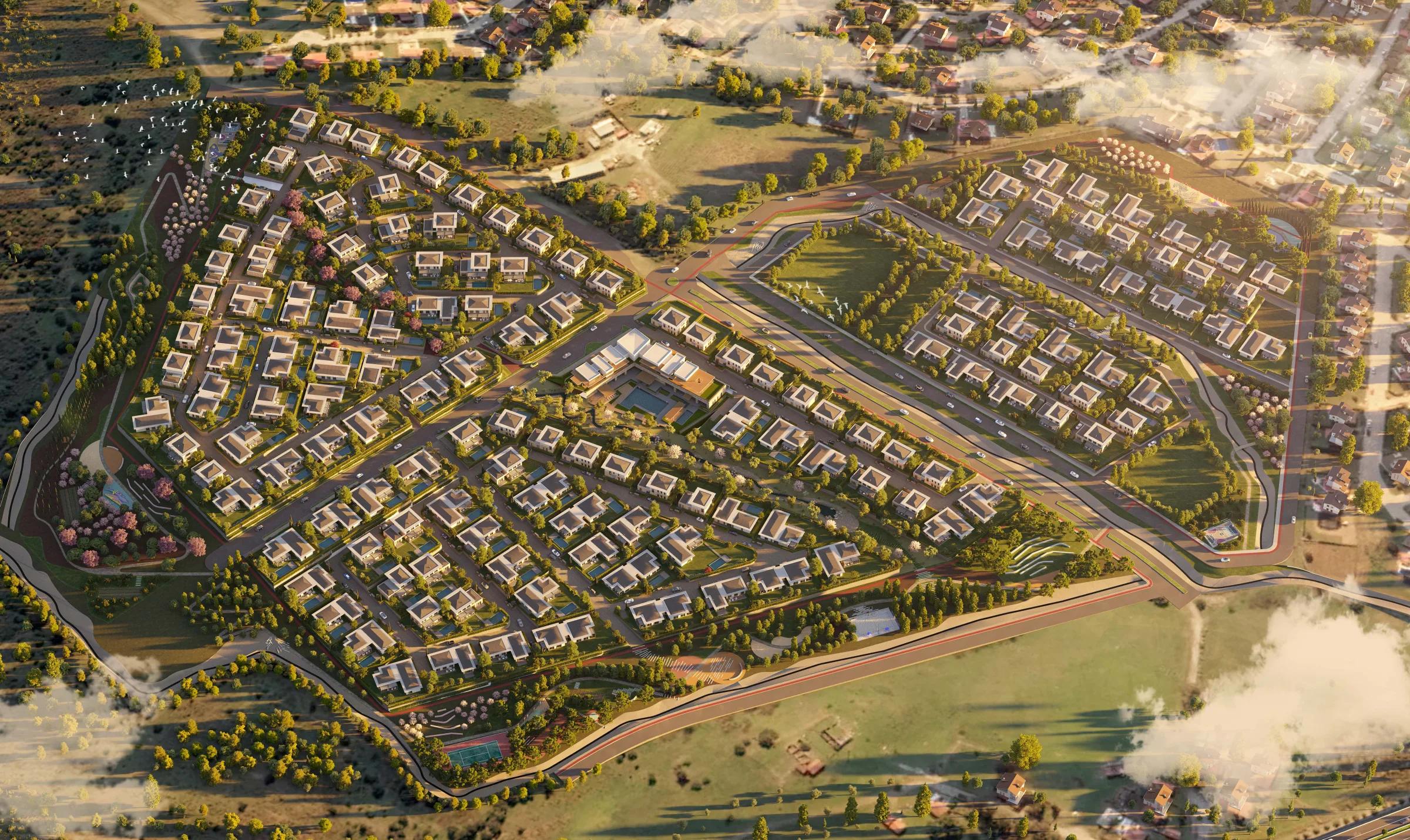 Folkart Country Urla aerial masterplan view