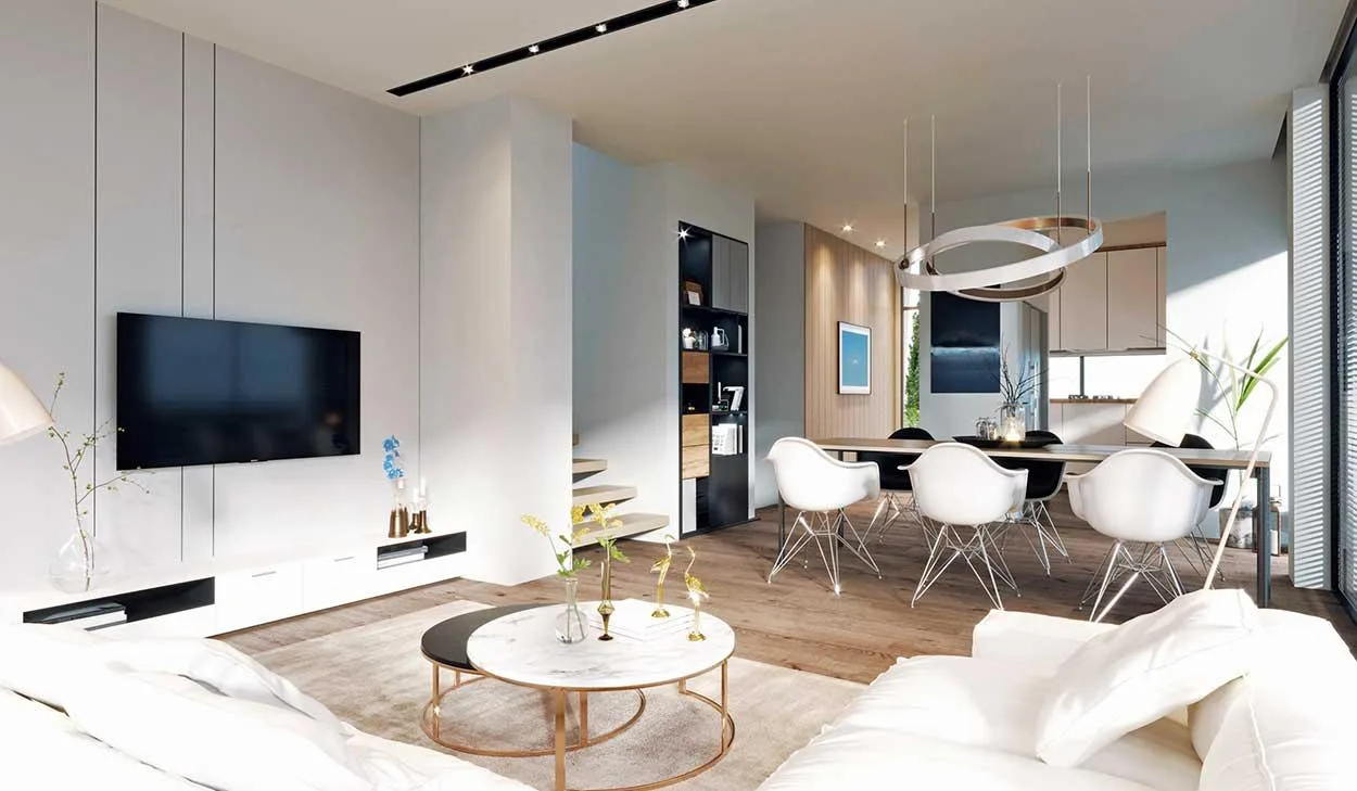 Folkart Ilıca Çeşme örnek salon (render)