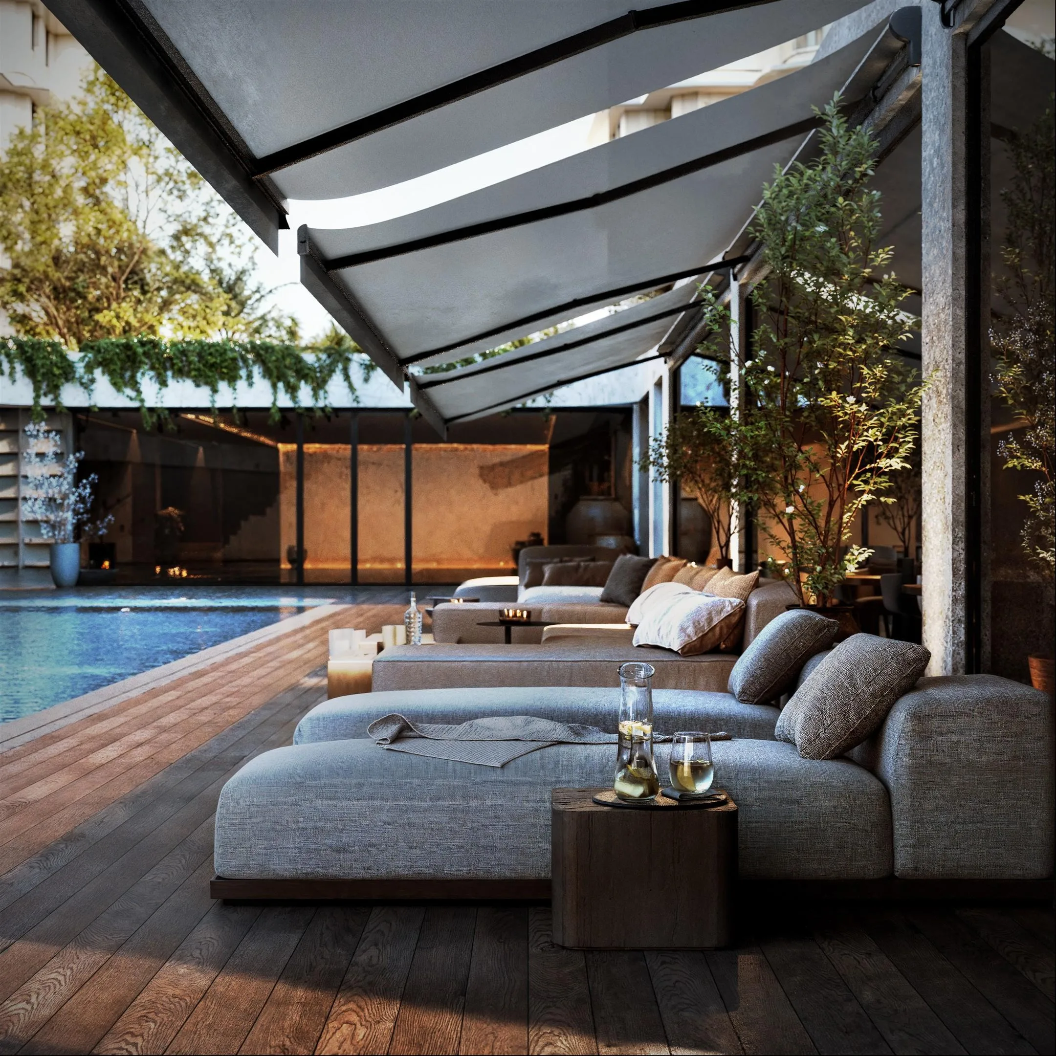 Folkart Mona Mavişehir poolside lounge