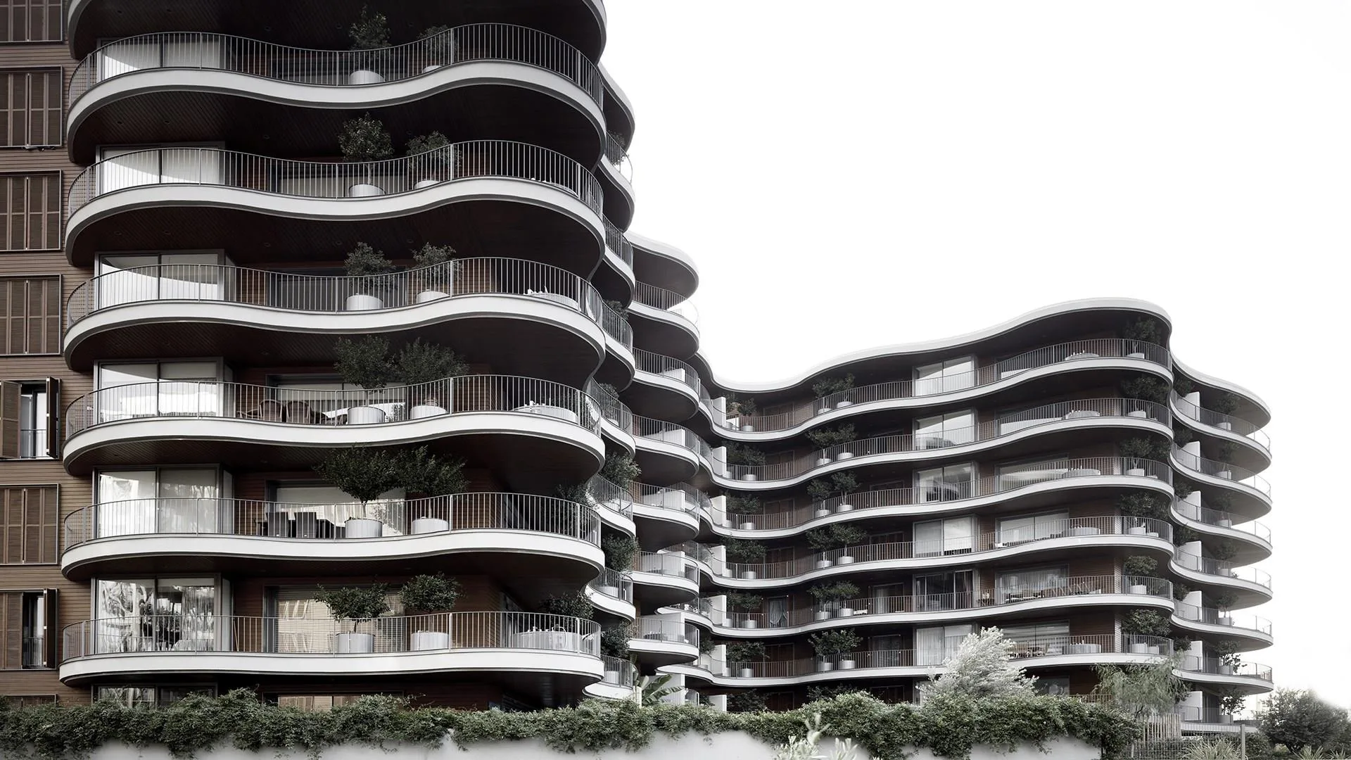 Folkart Narlıdere wave-balconied towers