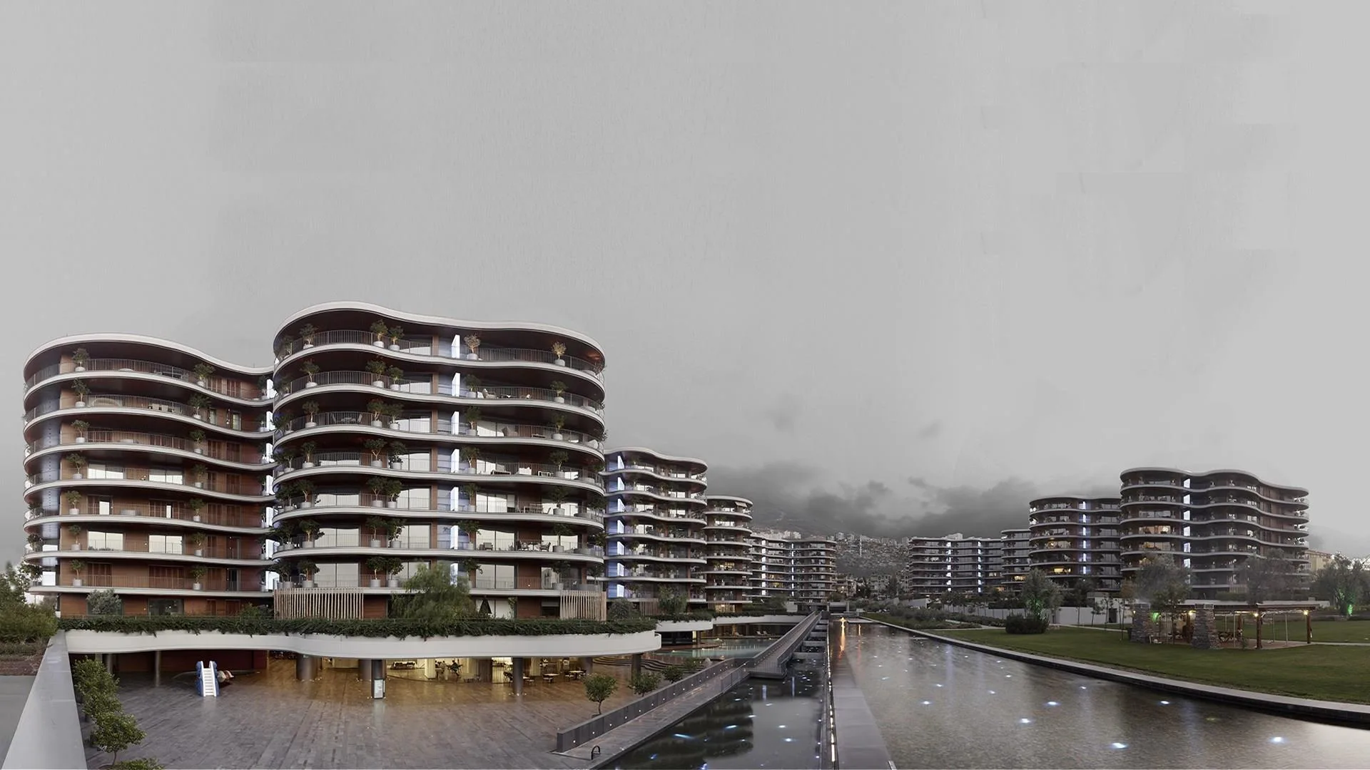 Folkart Narlıdere bloklar ve peyzaj