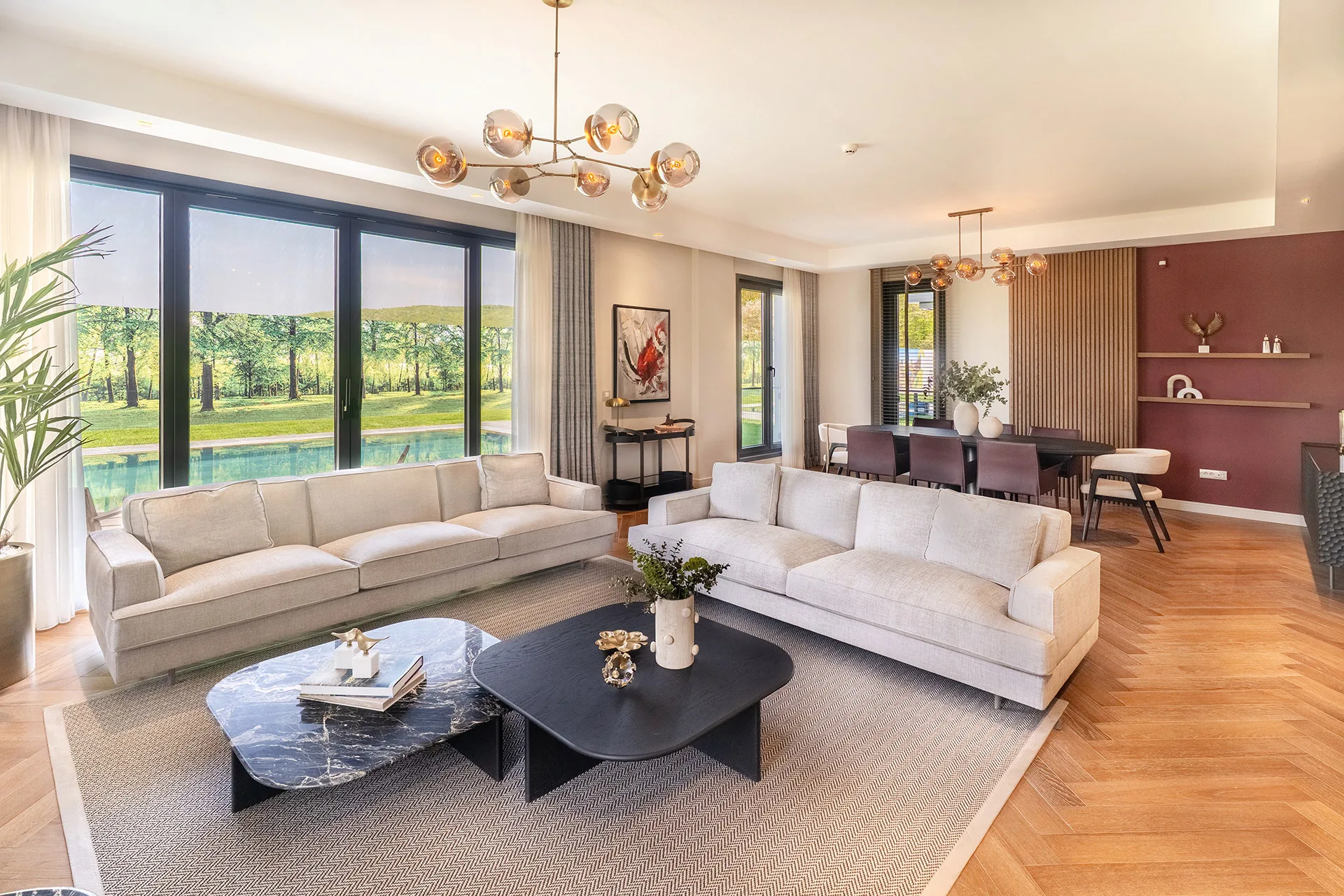 Kasaba Modern örnek villa salonu