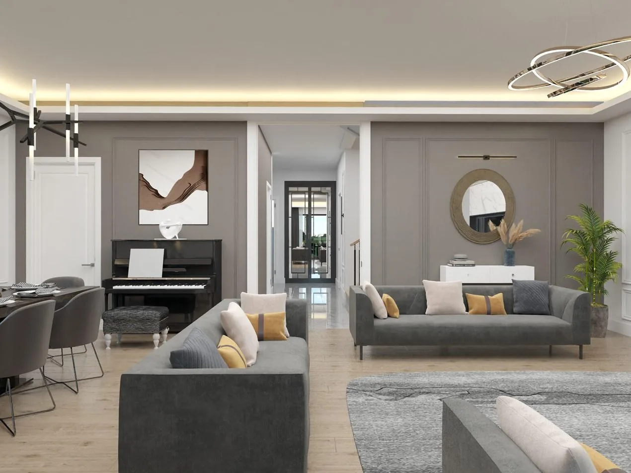 Kemer Country Su Evleri living and dining area