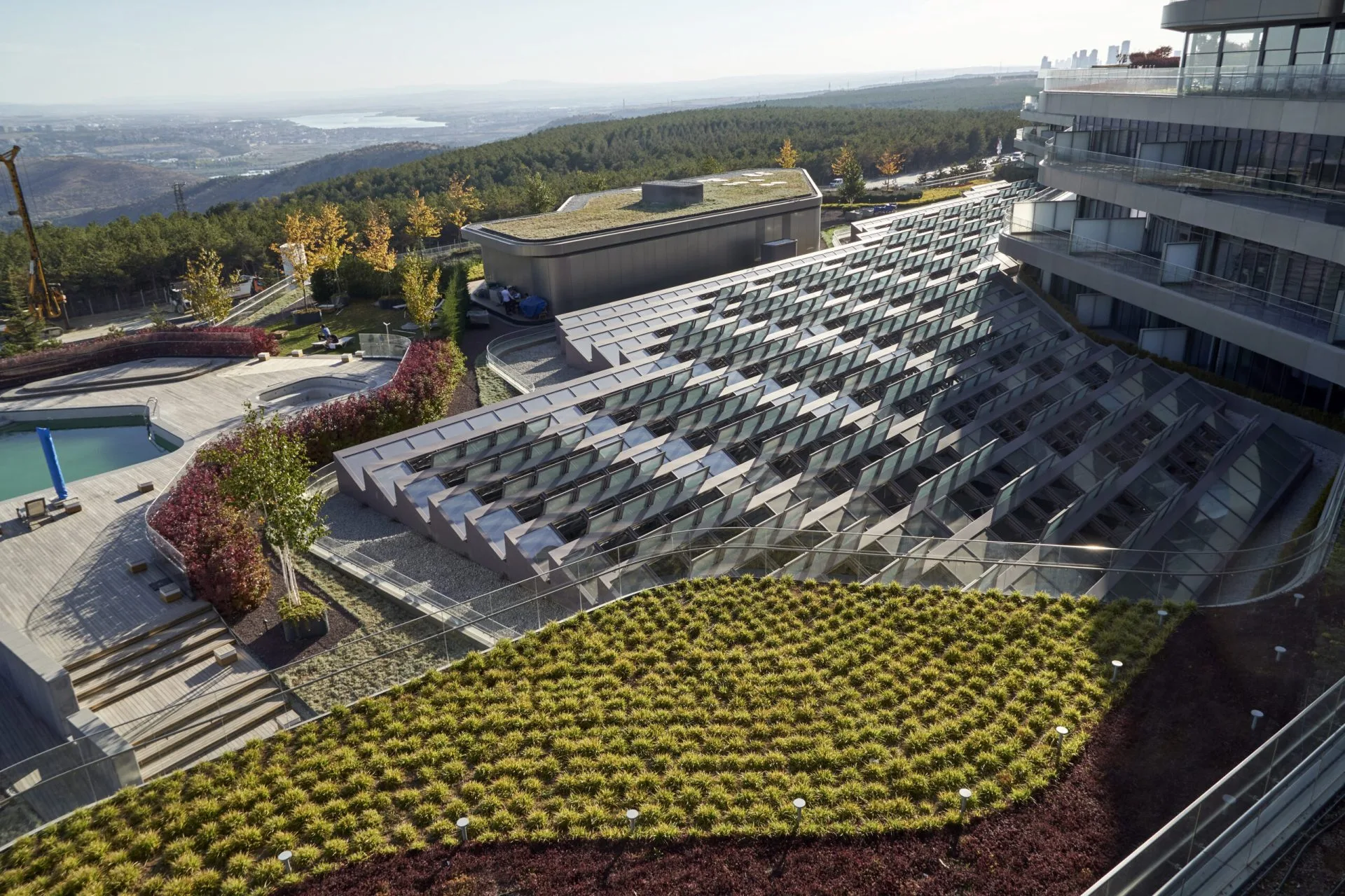 Kuzu Effect landscaped terraces and pool