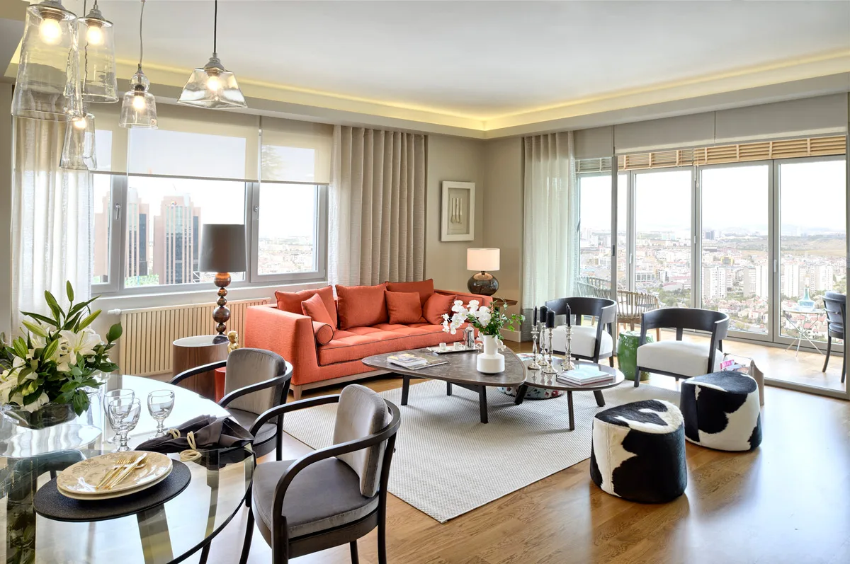 Mahall Ankara show flat living room with view