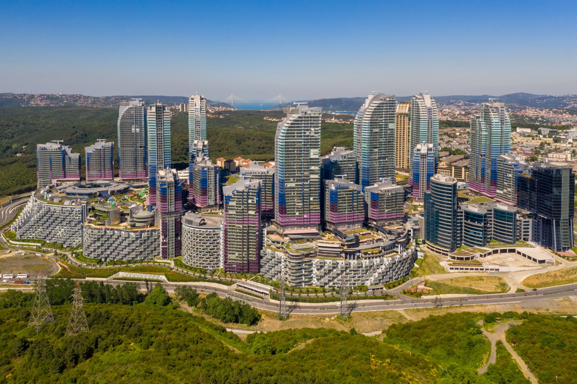 Agaoglu Maslak 1453 aerial overview