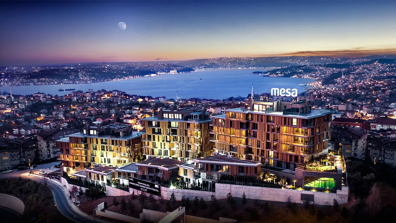 Mesa Çubuklu 28 gece görünümü ve Boğaz