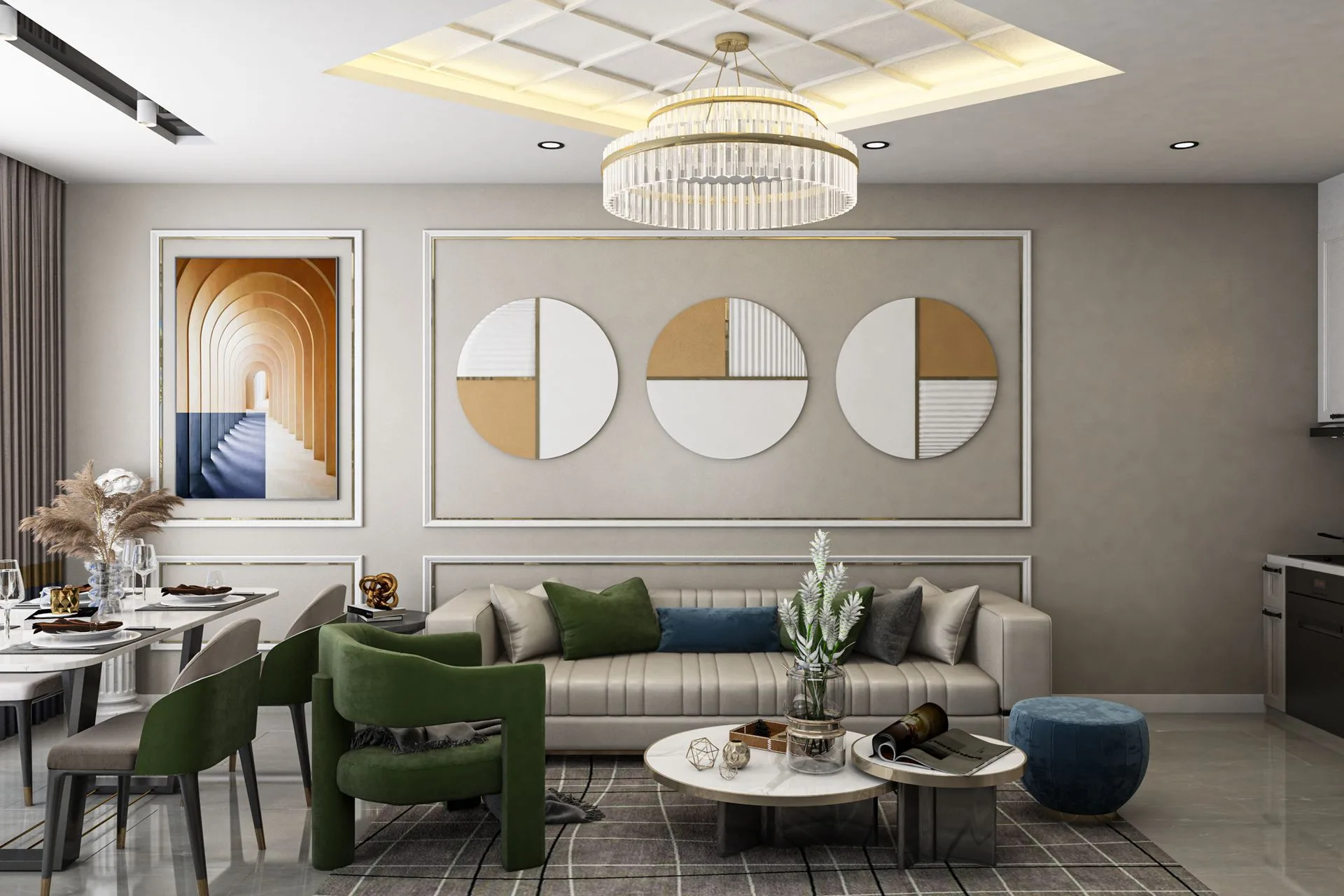 MevaCity Alanya örnek daire salon