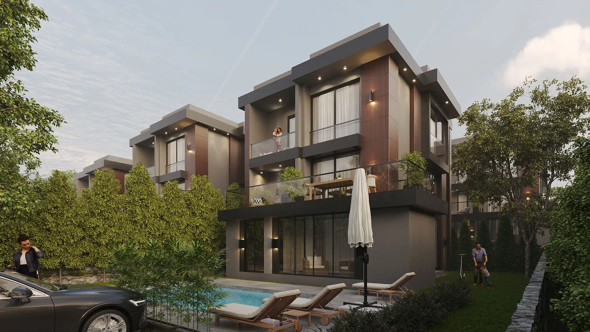 MiaPort Villas triplex villa (Rose Gold Plus) exterior