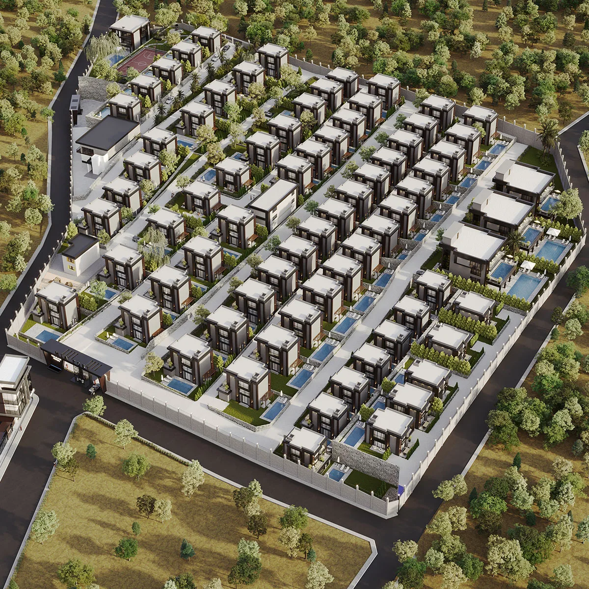 MiaPort Villas aerial overview