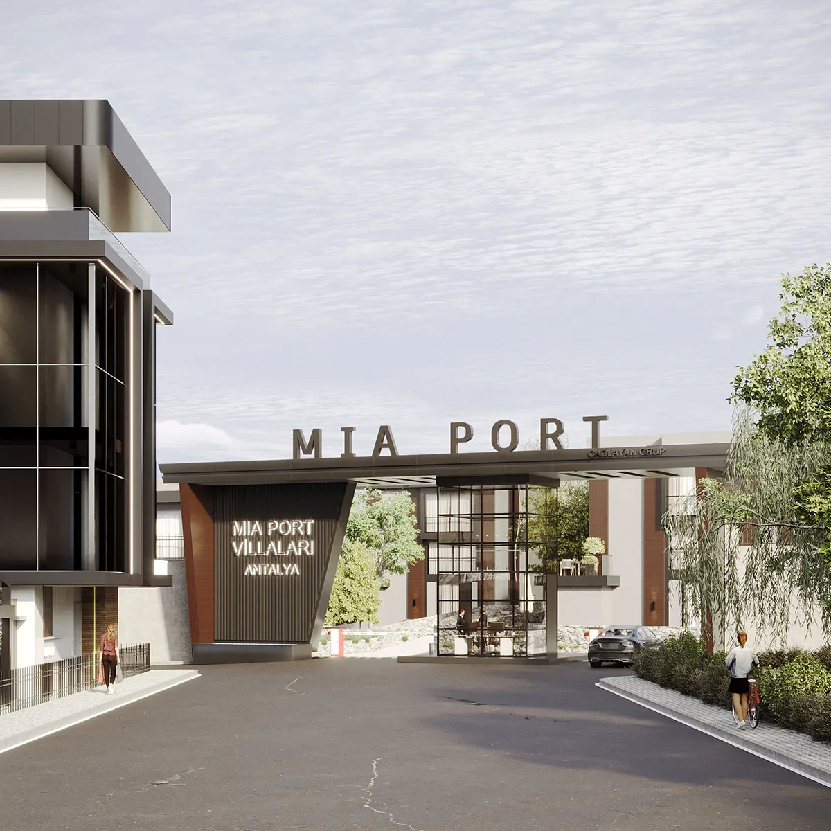 MiaPort Villas site entrance