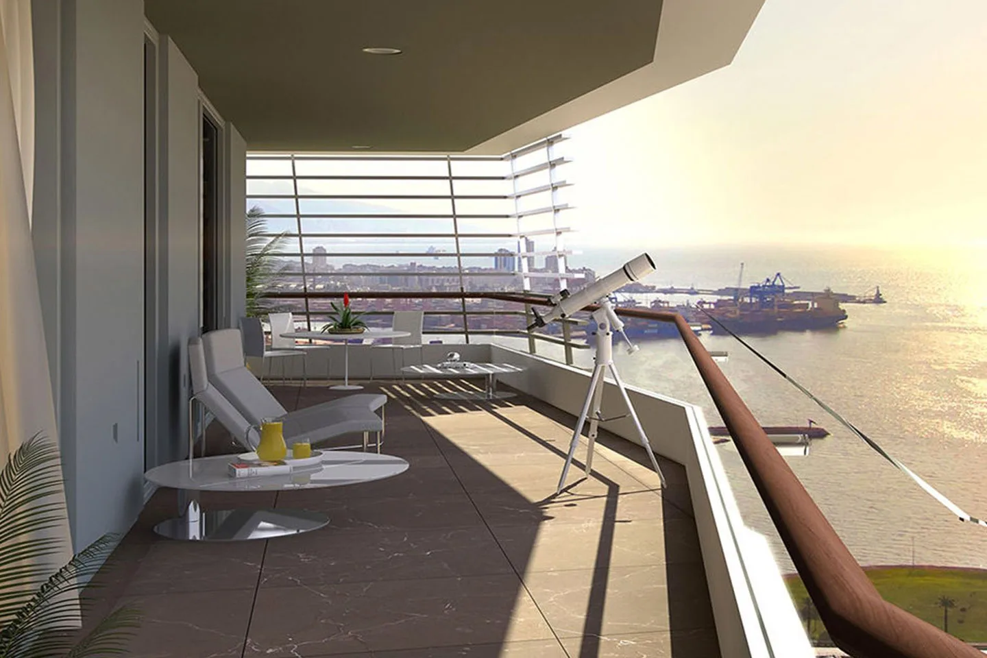 Mistral İzmir terrace with bay view