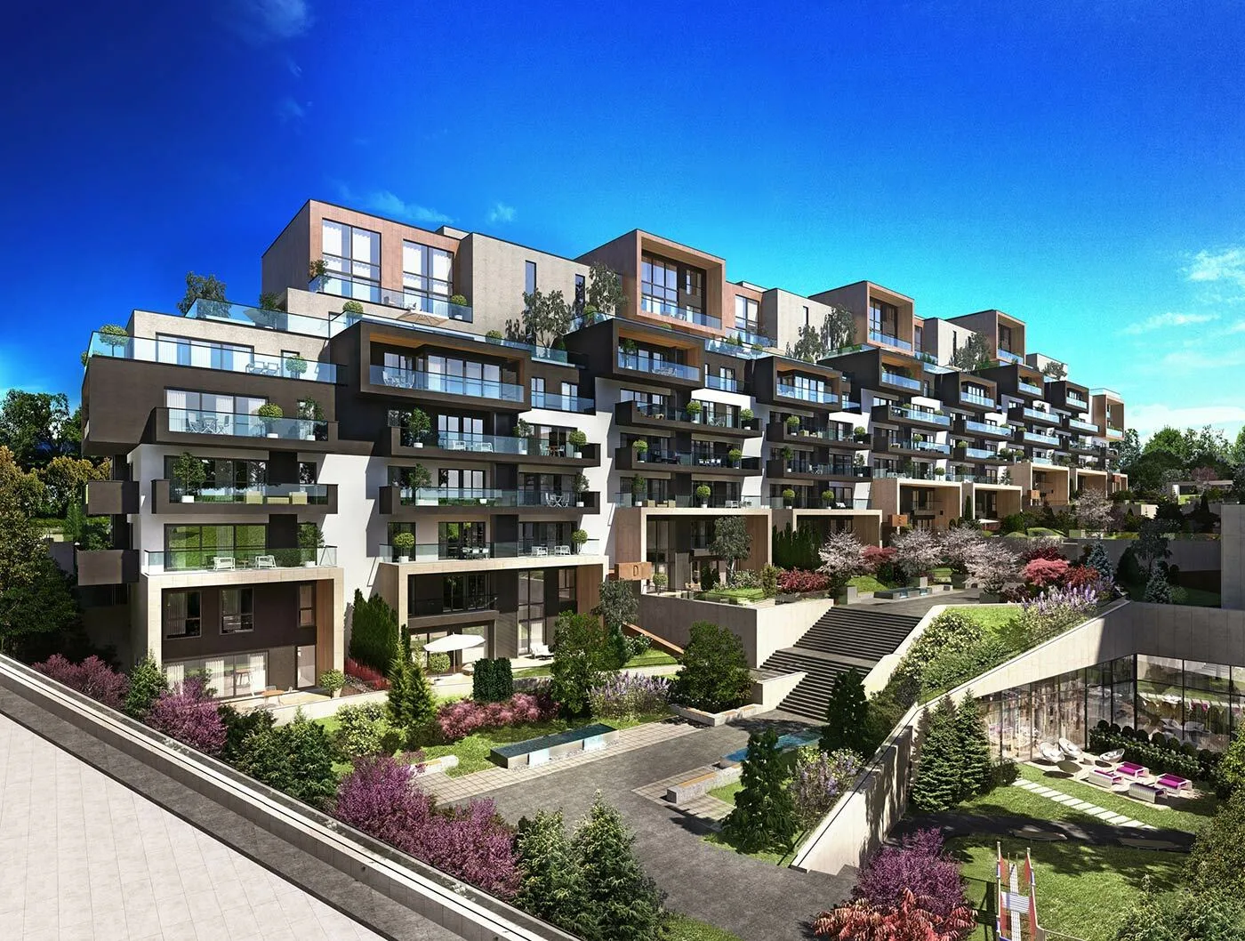 Next Level Çayyolu terraced blocks (render)