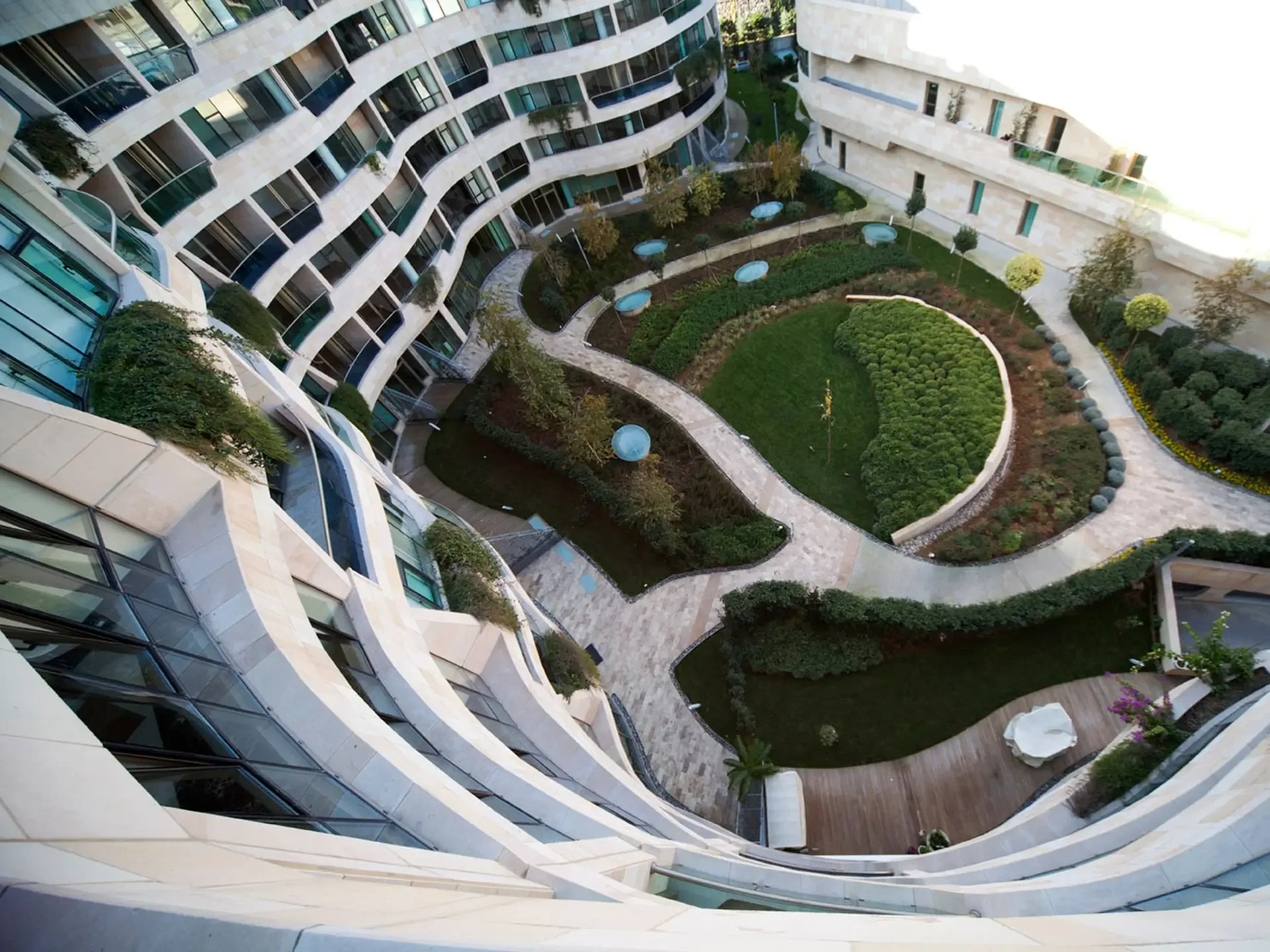 One Ortakoy inner courtyard landscaping