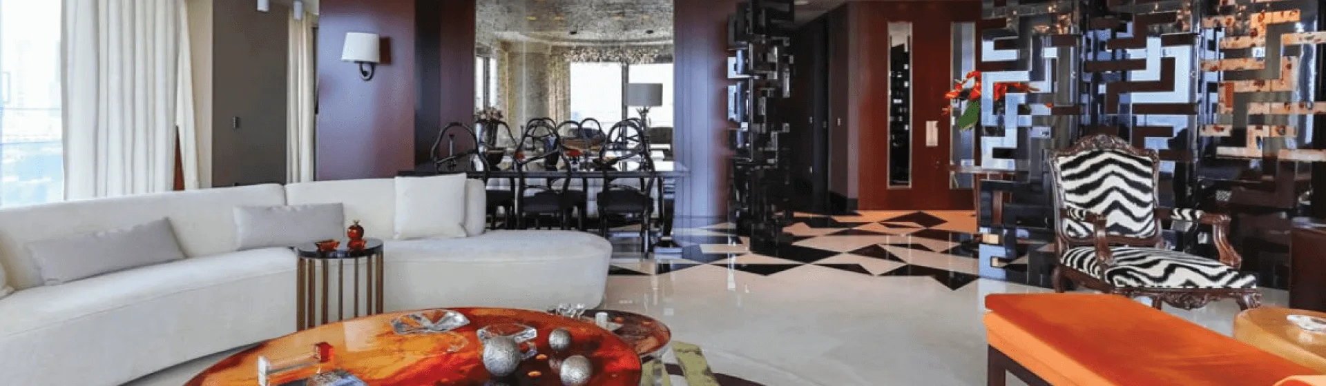 Raffles Istanbul Residences (Zorlu Center) residence living and dining area