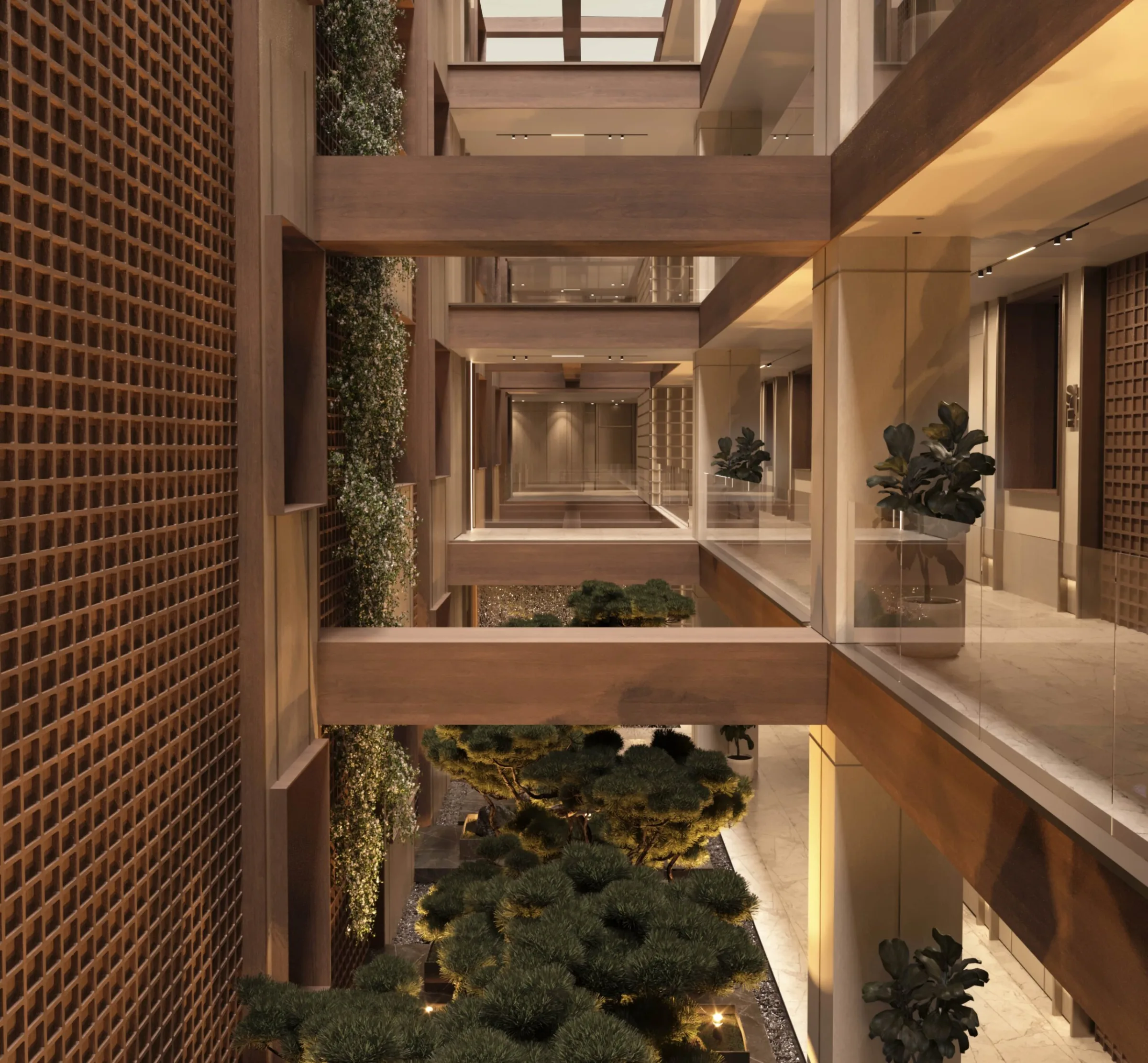 Seba Center Residences atrium gallery