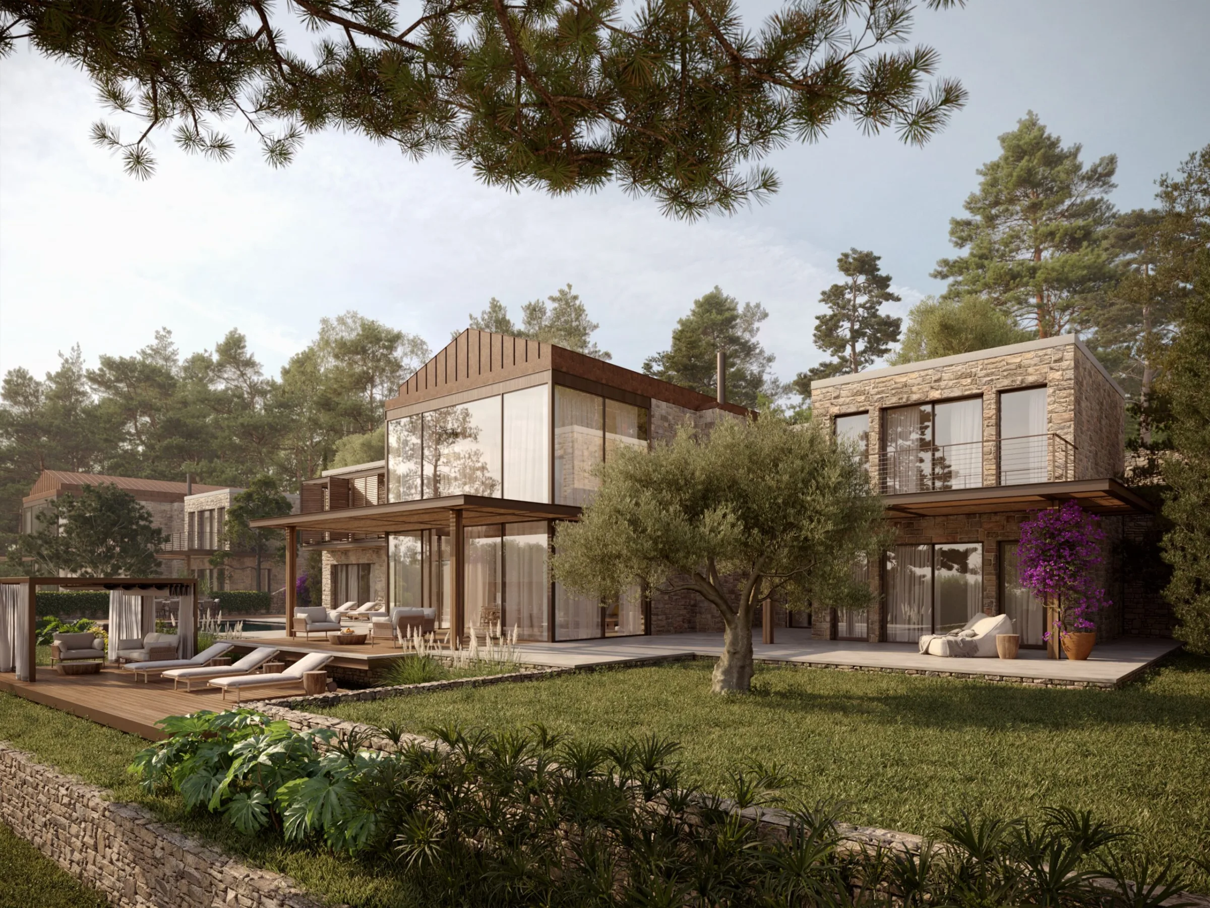 Seba Gölköy villa bahçe cephesi