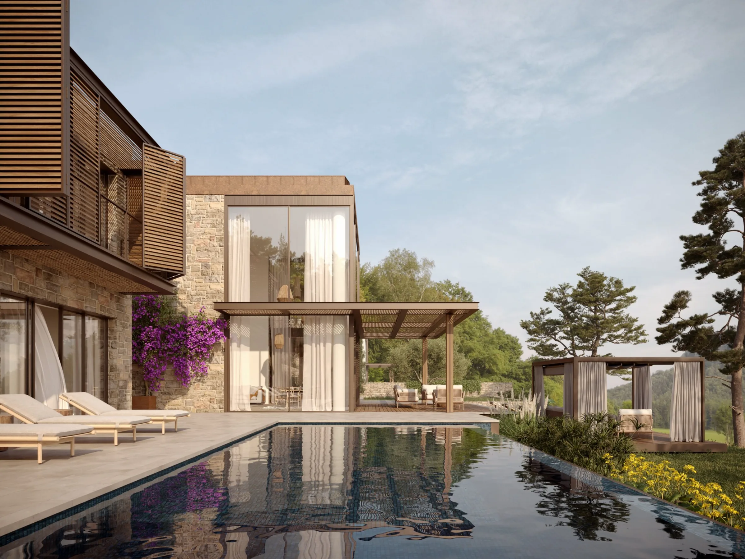Seba Gölköy villa havuz ve bahçe