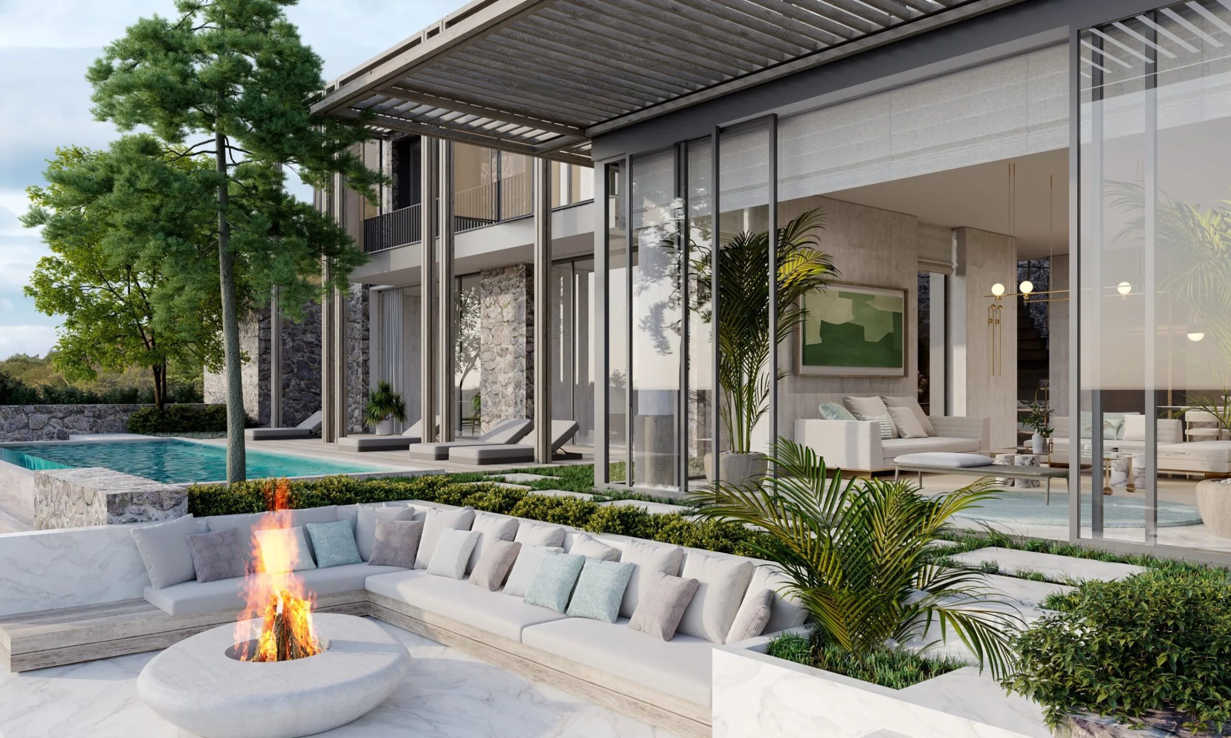 Seba Gölköy villa dış oturma alanı