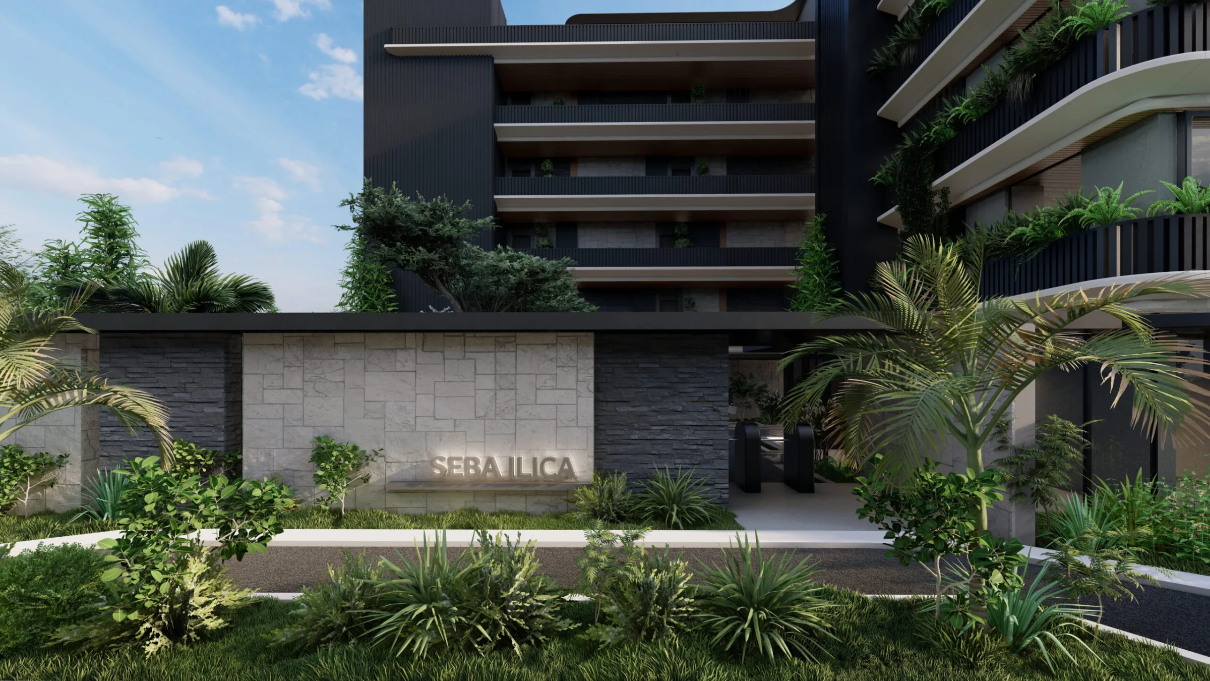 Seba Yıldızburnu site entrance rendering
