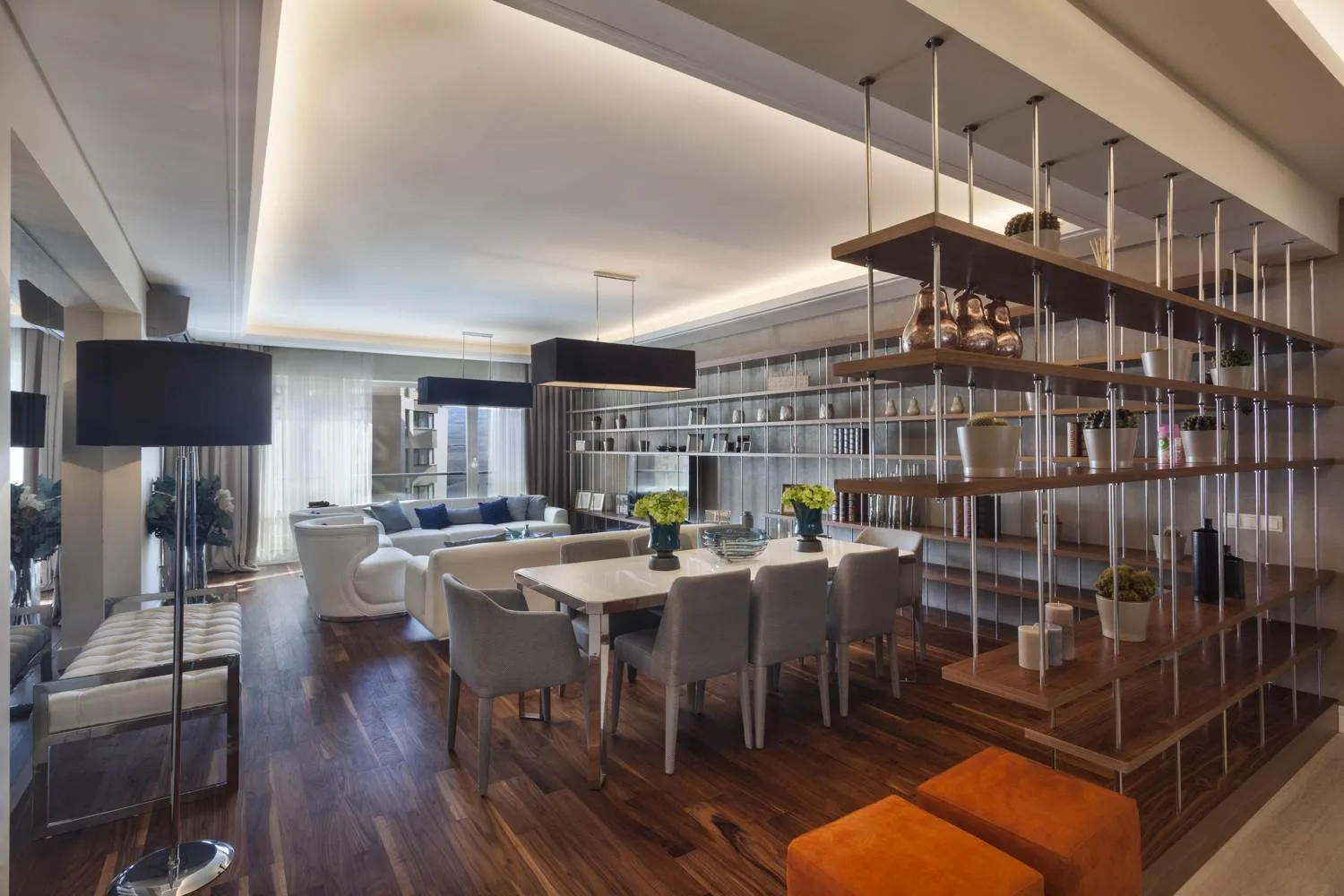 Sinpaş Altınoran örnek daire salon ve yemek alanı
