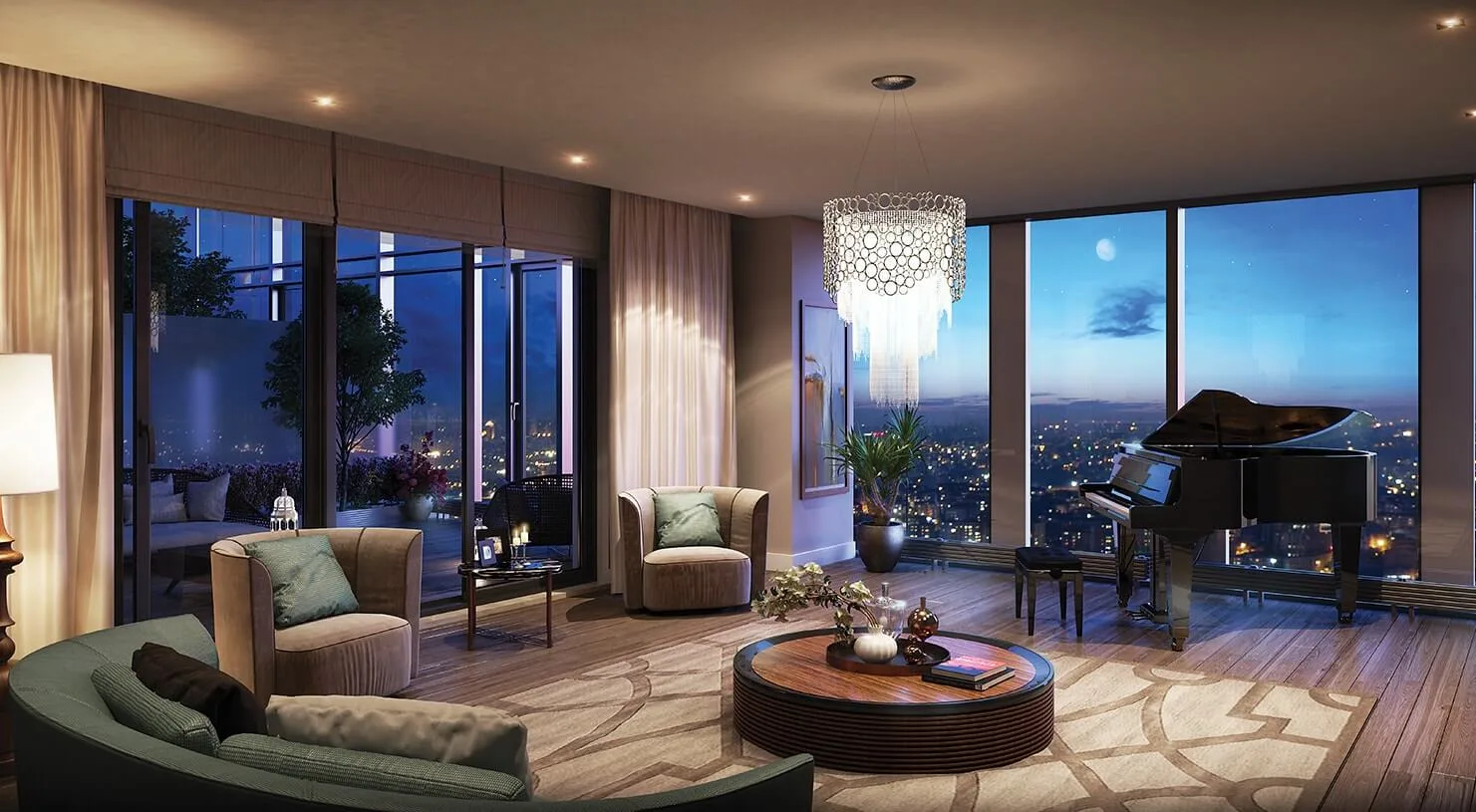 Skyland İstanbul şehir manzaralı salon