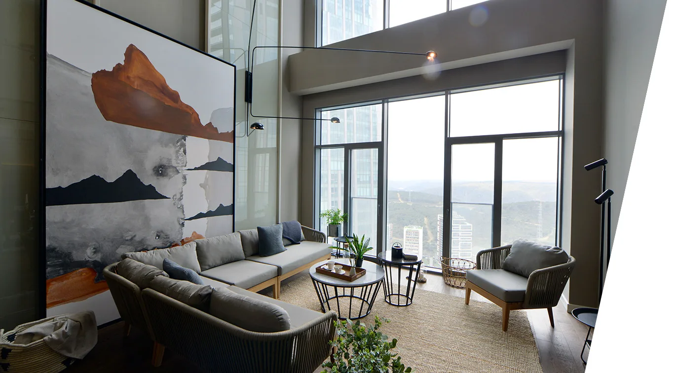 Skyland İstanbul dubleks daire oturma alanı