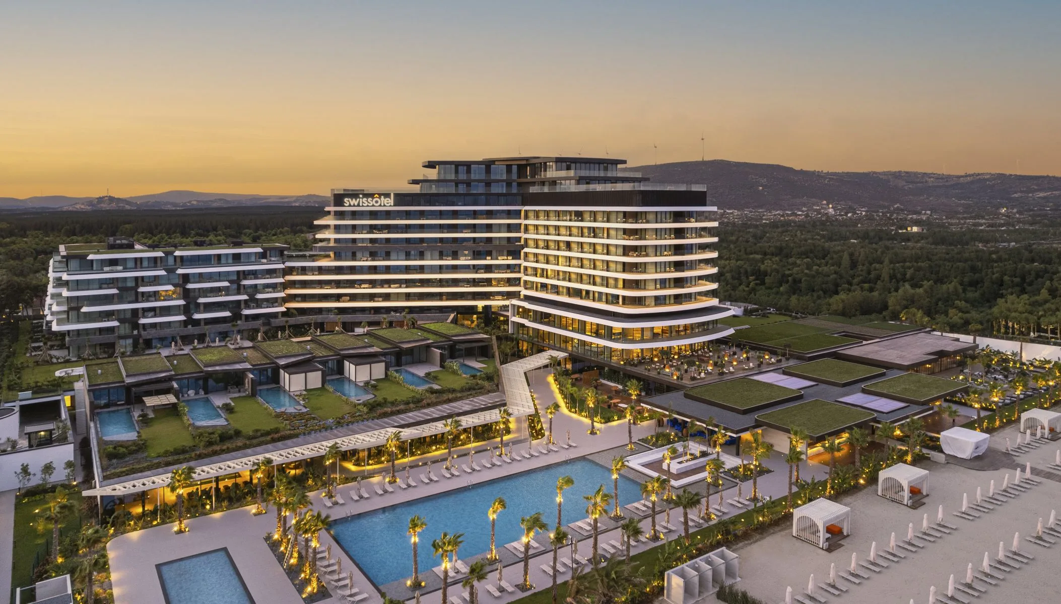 Swissôtel Çeşme complex from the air