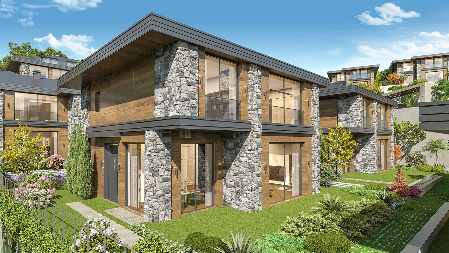 Tera Orman Beykoz stone and timber villa