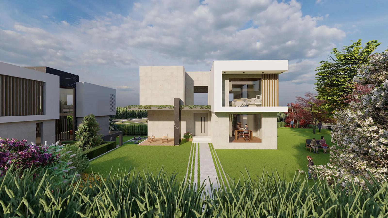 Tetra İncek villa and garden (render)
