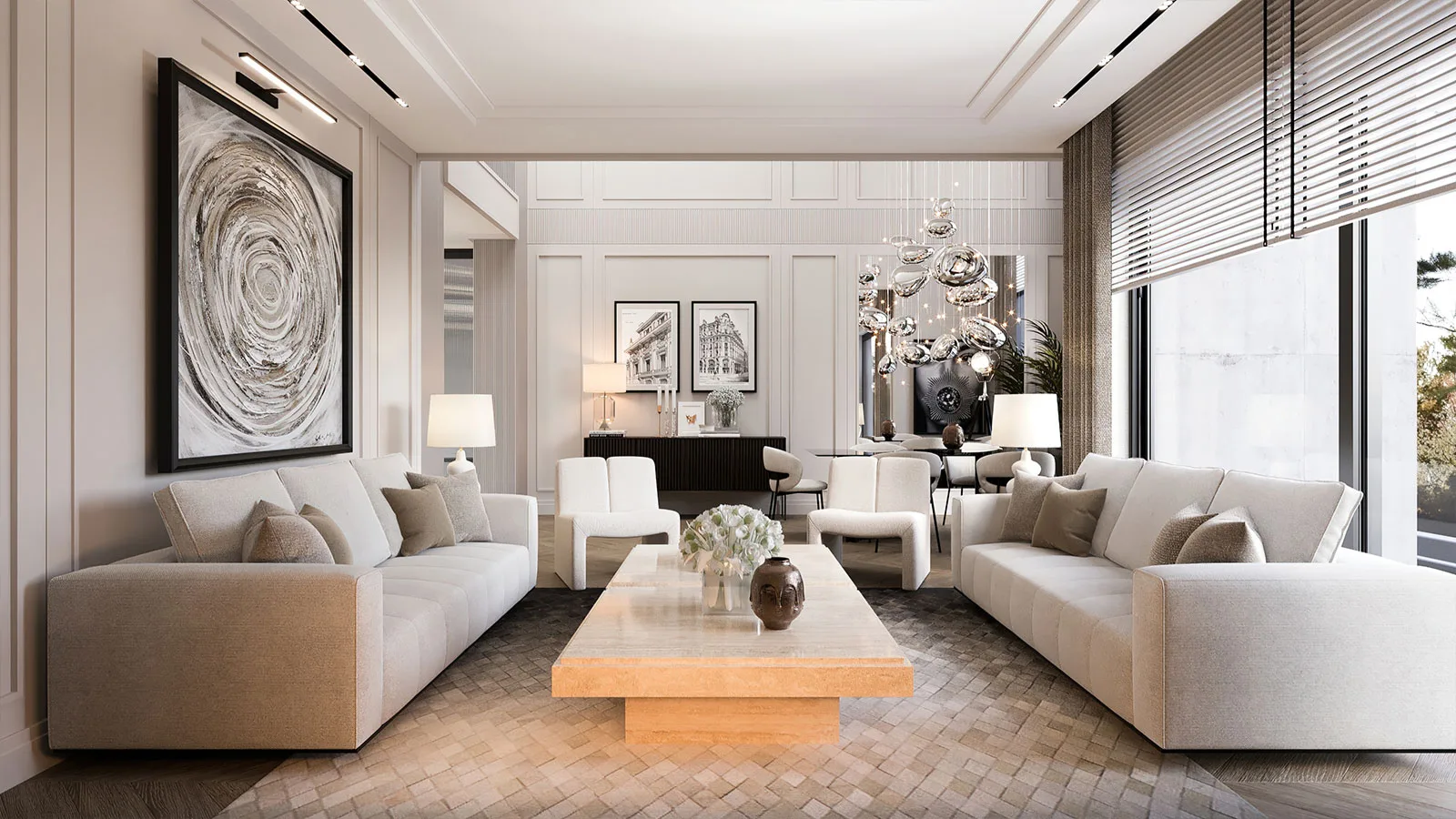 Tetra İncek villa salon (render)
