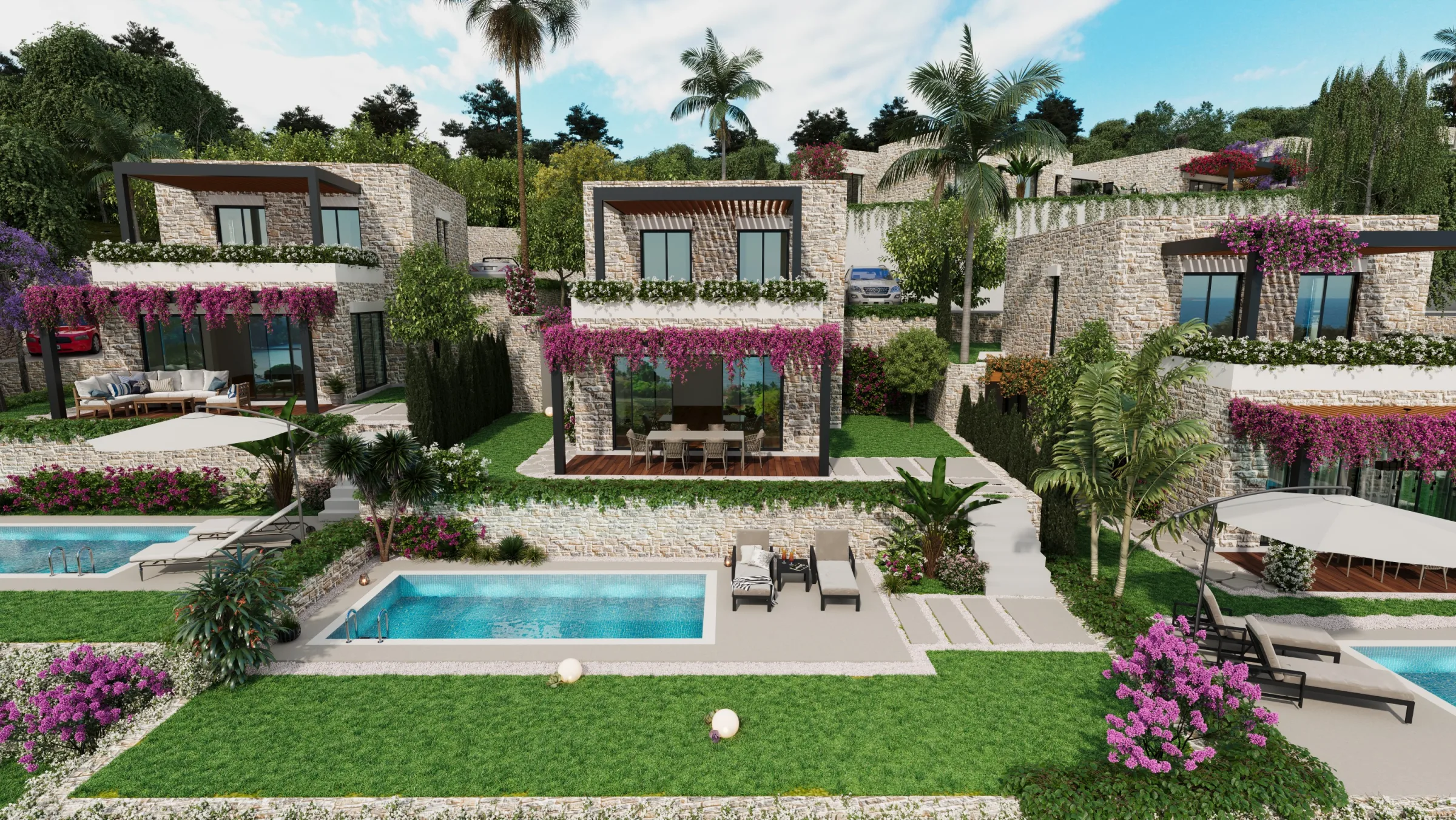 The Most Bodrum Yalıkavak villas general view