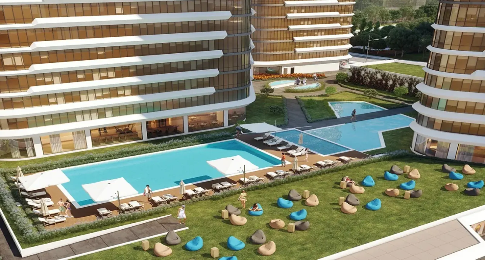 Uplife Kadıköy havuz ve peyzaj