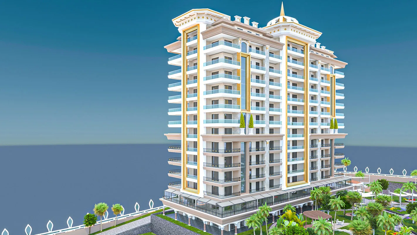 Yekta Kingdom Premium B blok ve peyzaj görselleştirmesi